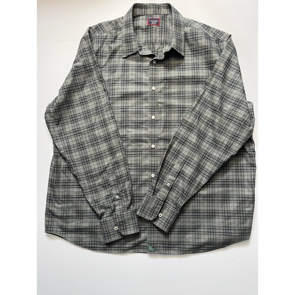 UNTUCKit Shirt Mens 3XL Gray/Green Plaid Long Sleeve Button Down Cotton Summer